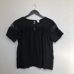 Black lacy top